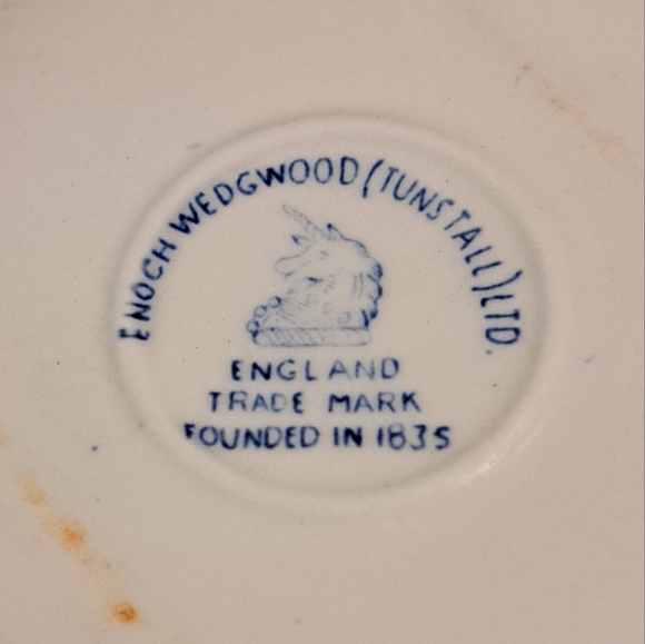 3 Antique Enoch Wedgwood (Tunstall)Ltd Huntsmen, Farm & Game Keeper Salt Plates. - Picture 5 of 7